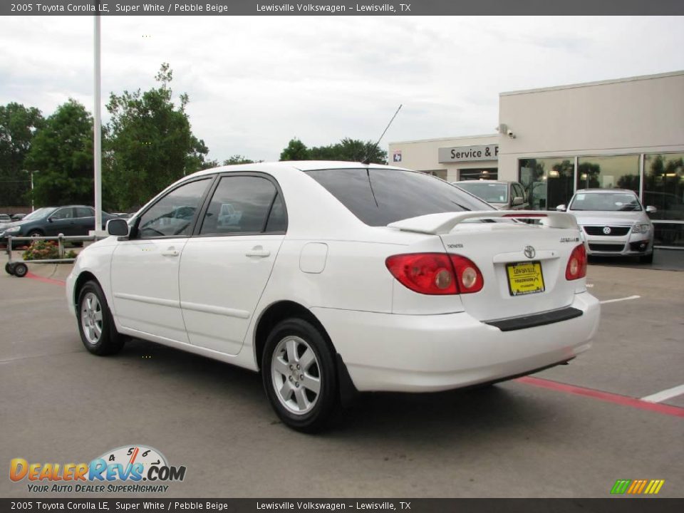 2005 Toyota Corolla LE Super White / Pebble Beige Photo #3