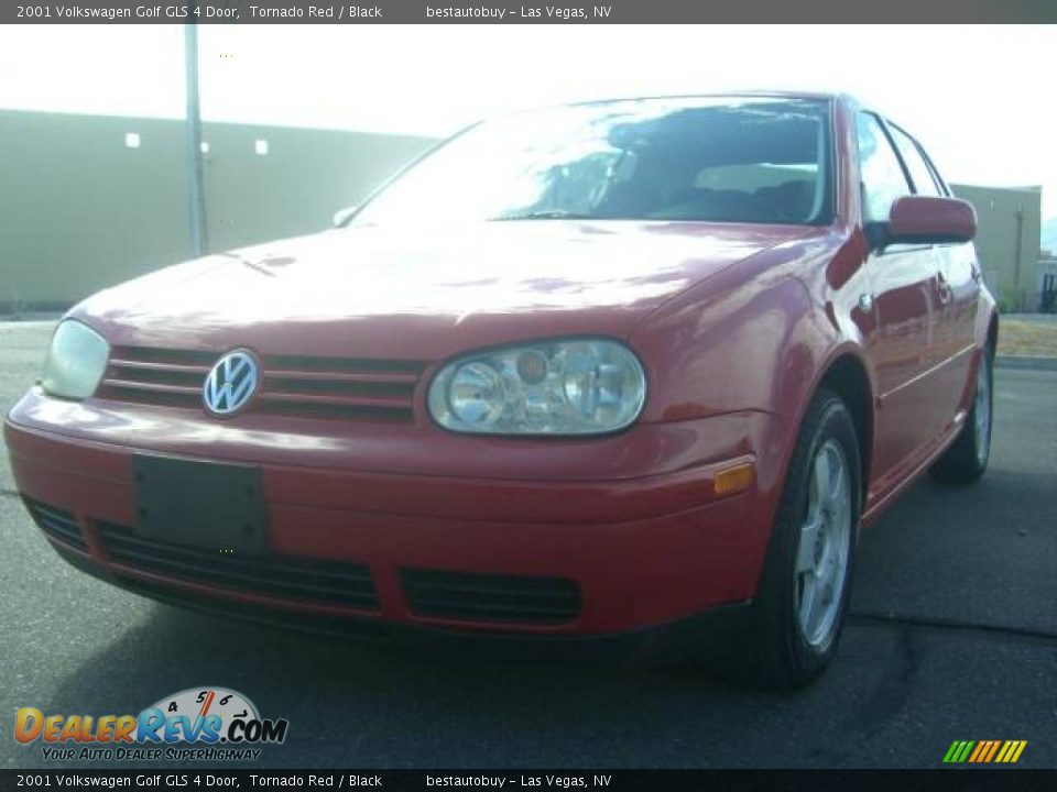 2001 Volkswagen Golf GLS 4 Door Tornado Red / Black Photo #9