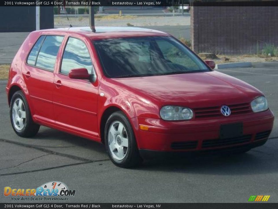 2001 Volkswagen Golf GLS 4 Door Tornado Red / Black Photo #11