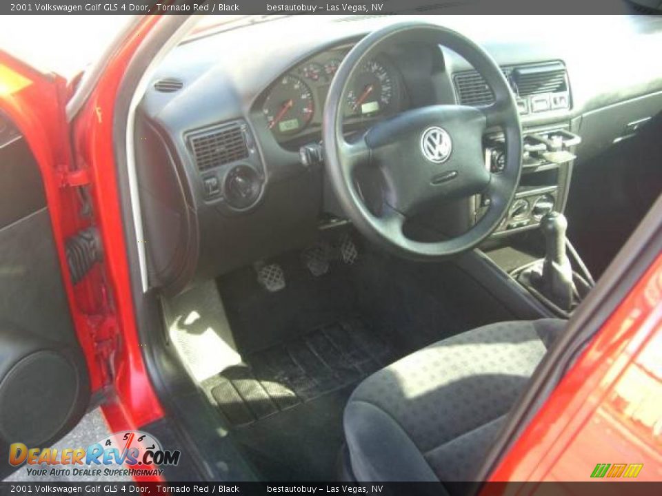 2001 Volkswagen Golf GLS 4 Door Tornado Red / Black Photo #14