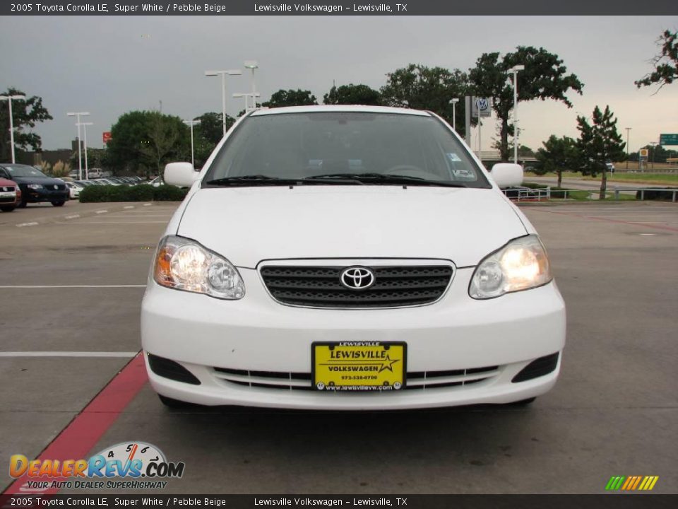 2005 Toyota Corolla LE Super White / Pebble Beige Photo #8