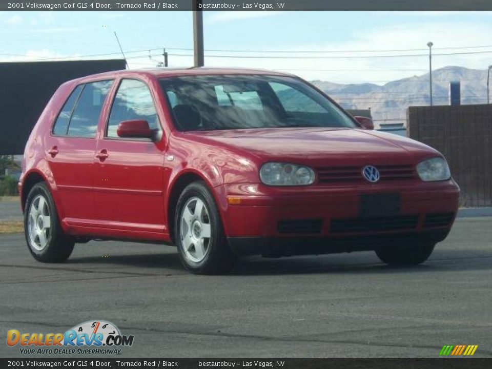 2001 Volkswagen Golf GLS 4 Door Tornado Red / Black Photo #22