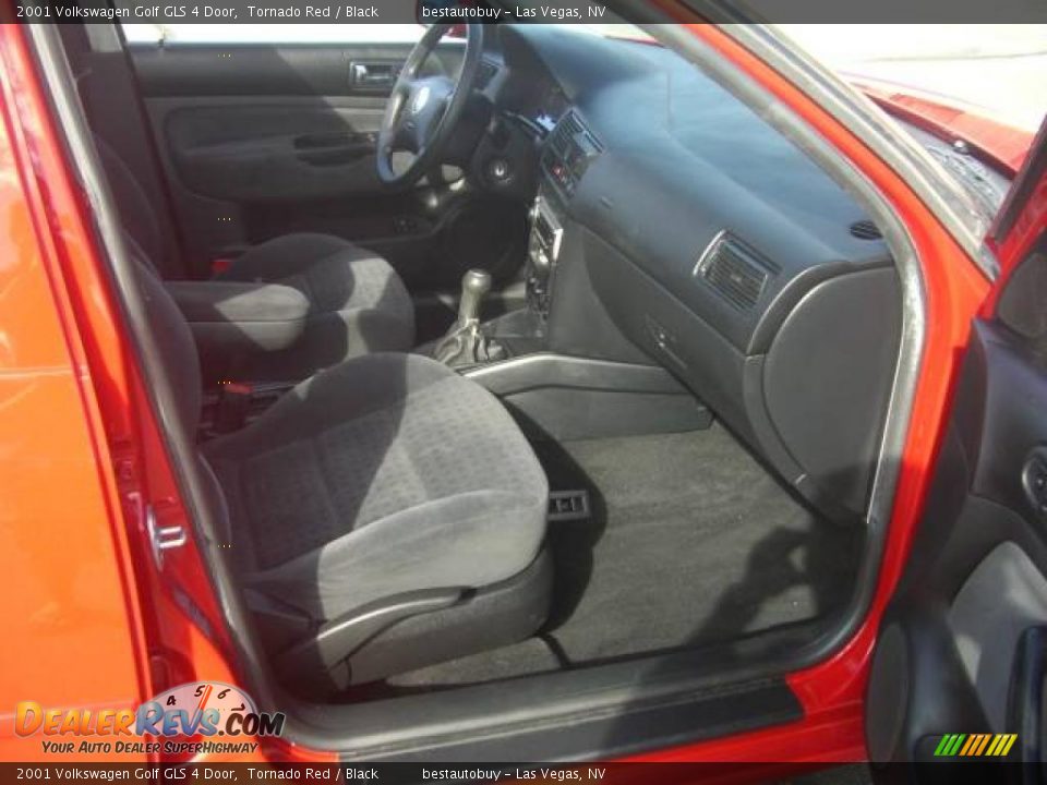 2001 Volkswagen Golf GLS 4 Door Tornado Red / Black Photo #24