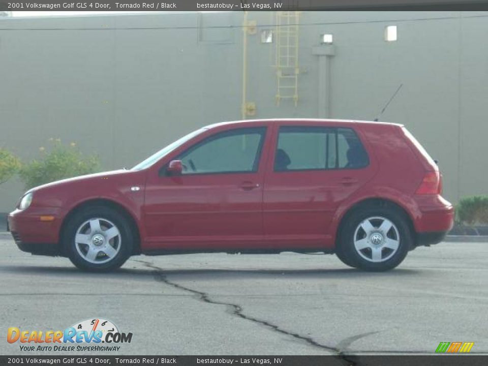2001 Volkswagen Golf GLS 4 Door Tornado Red / Black Photo #33