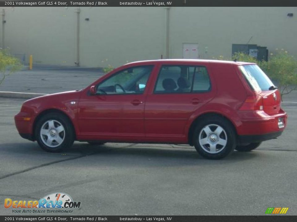2001 Volkswagen Golf GLS 4 Door Tornado Red / Black Photo #34