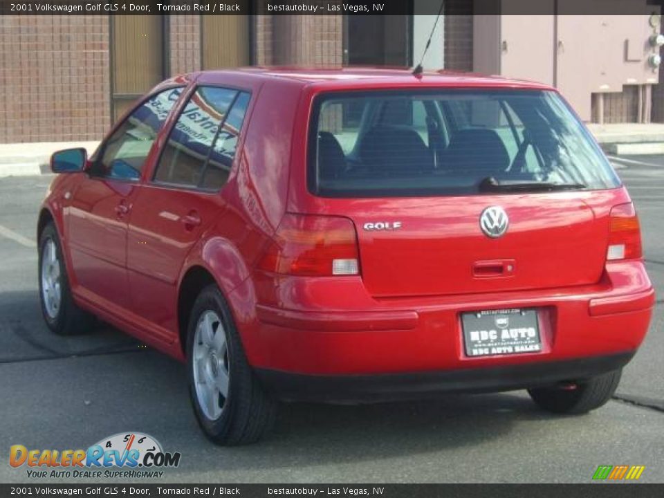 2001 Volkswagen Golf GLS 4 Door Tornado Red / Black Photo #35