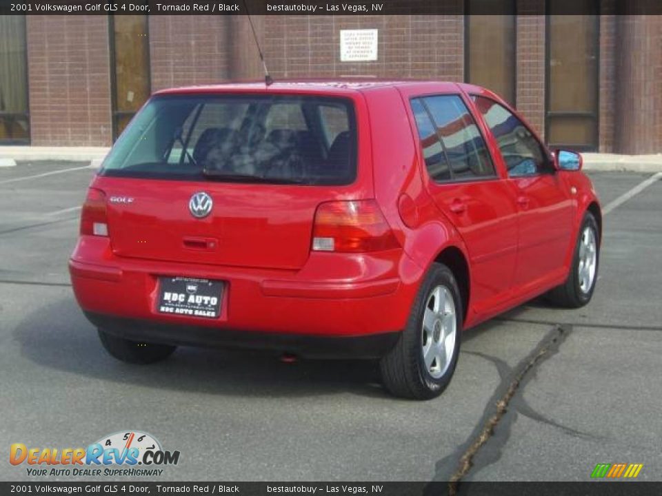 2001 Volkswagen Golf GLS 4 Door Tornado Red / Black Photo #36