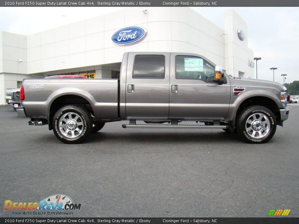 2010 Ford F250 Super Duty Lariat Crew Cab 4x4 Sterling Gray Metallic / Ebony Photo #2