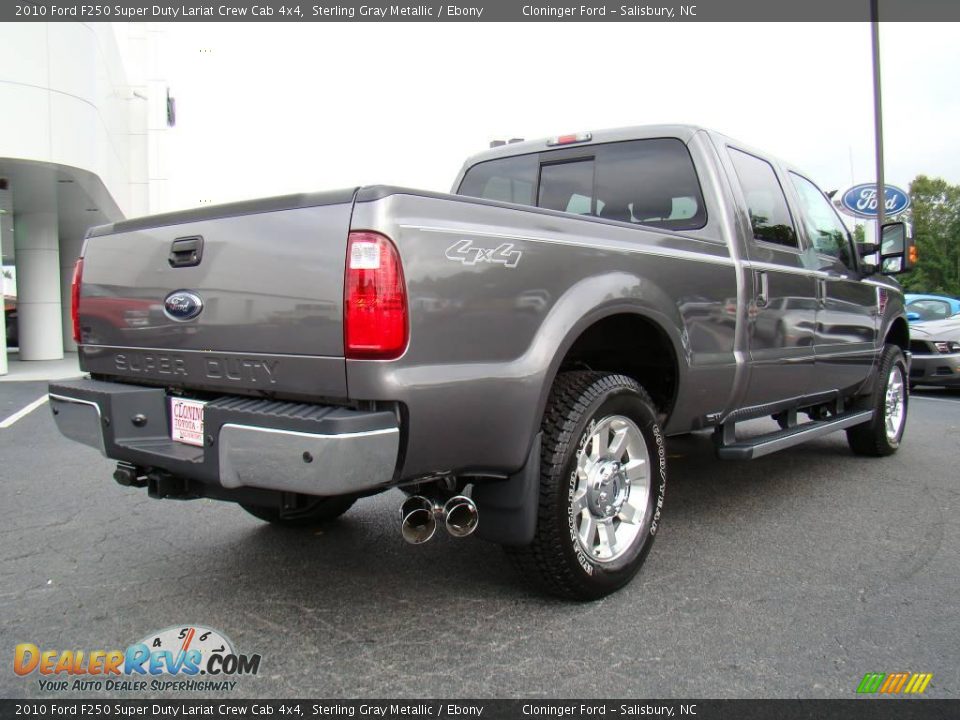 2010 Ford F250 Super Duty Lariat Crew Cab 4x4 Sterling Gray Metallic / Ebony Photo #3