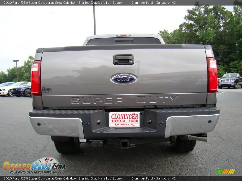 2010 Ford F250 Super Duty Lariat Crew Cab 4x4 Sterling Gray Metallic / Ebony Photo #4