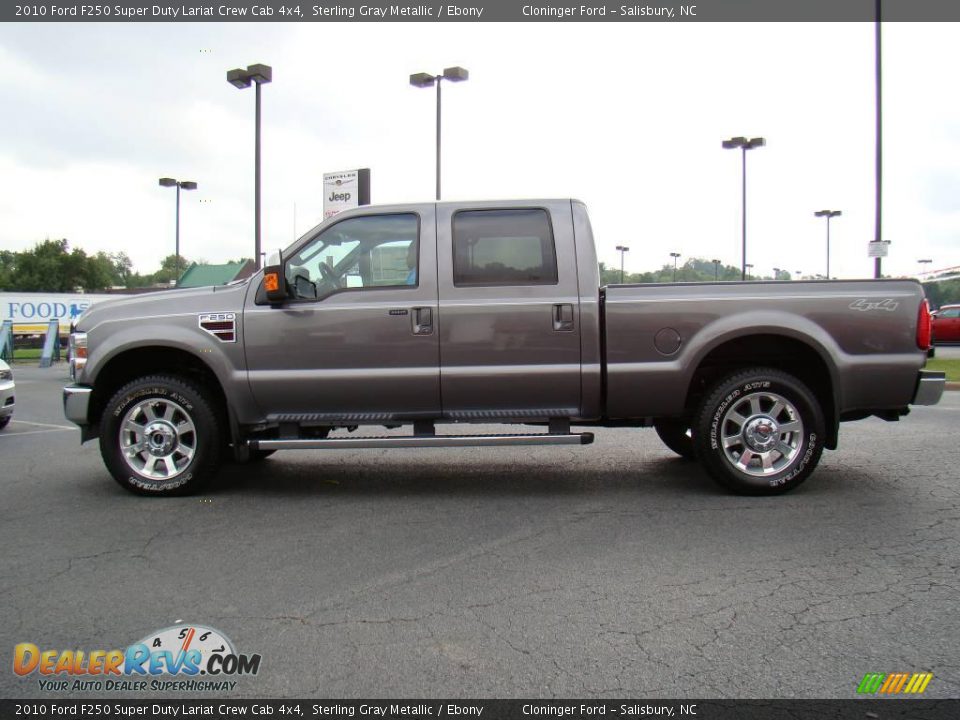 2010 Ford F250 Super Duty Lariat Crew Cab 4x4 Sterling Gray Metallic / Ebony Photo #5