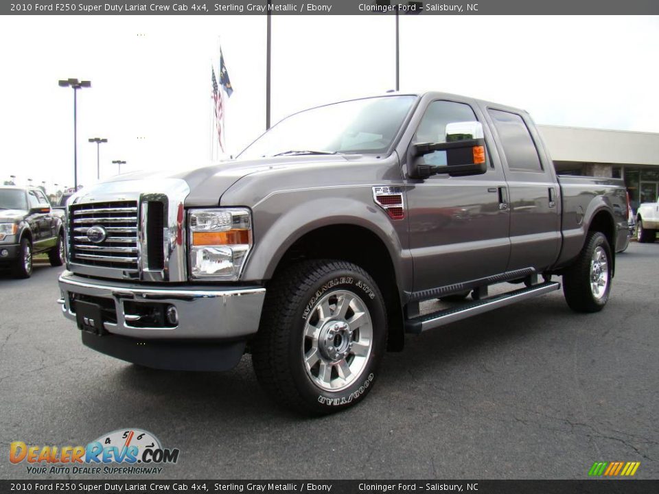 2010 Ford F250 Super Duty Lariat Crew Cab 4x4 Sterling Gray Metallic / Ebony Photo #6