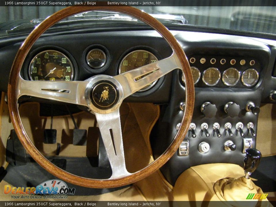 1966 Lamborghini 350GT Superleggera Black / Beige Photo #7
