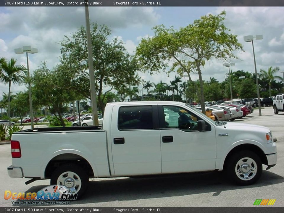 2007 Ford F150 Lariat SuperCrew Oxford White / Black Photo #2