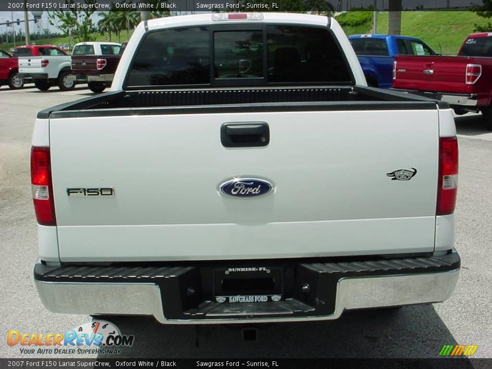 2007 Ford F150 Lariat SuperCrew Oxford White / Black Photo #4