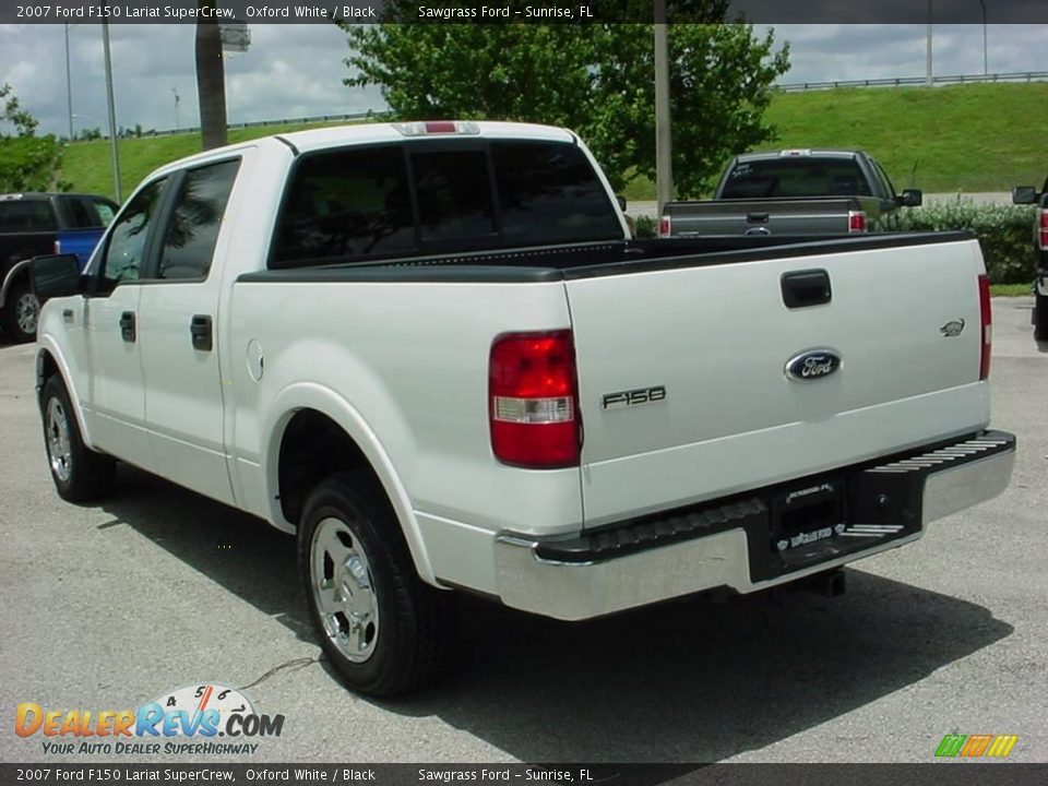 2007 Ford F150 Lariat SuperCrew Oxford White / Black Photo #6