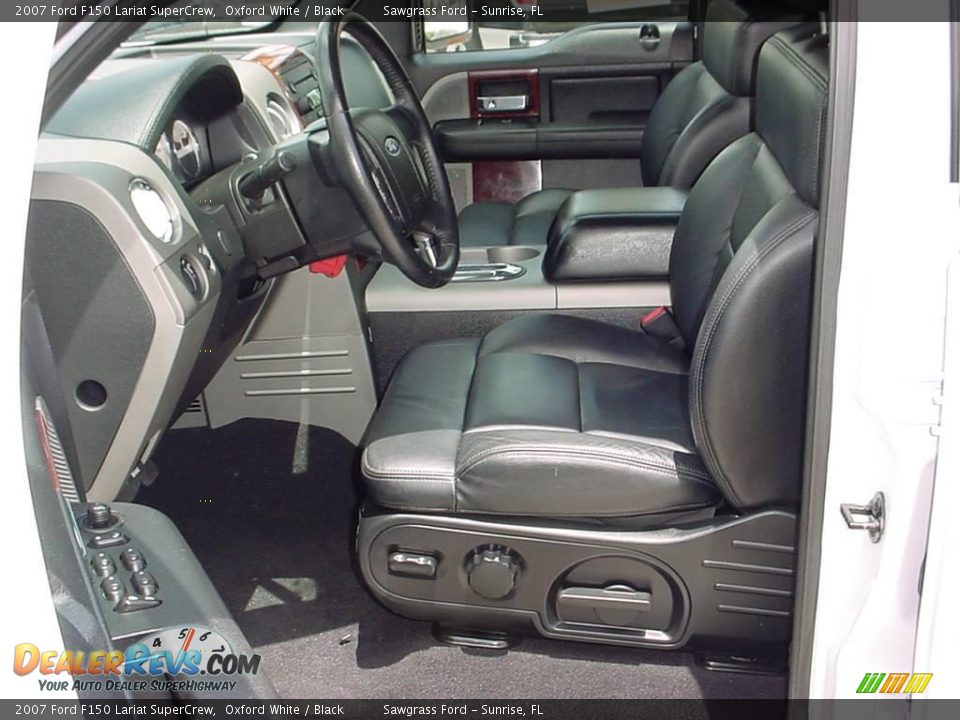 2007 Ford F150 Lariat SuperCrew Oxford White / Black Photo #11