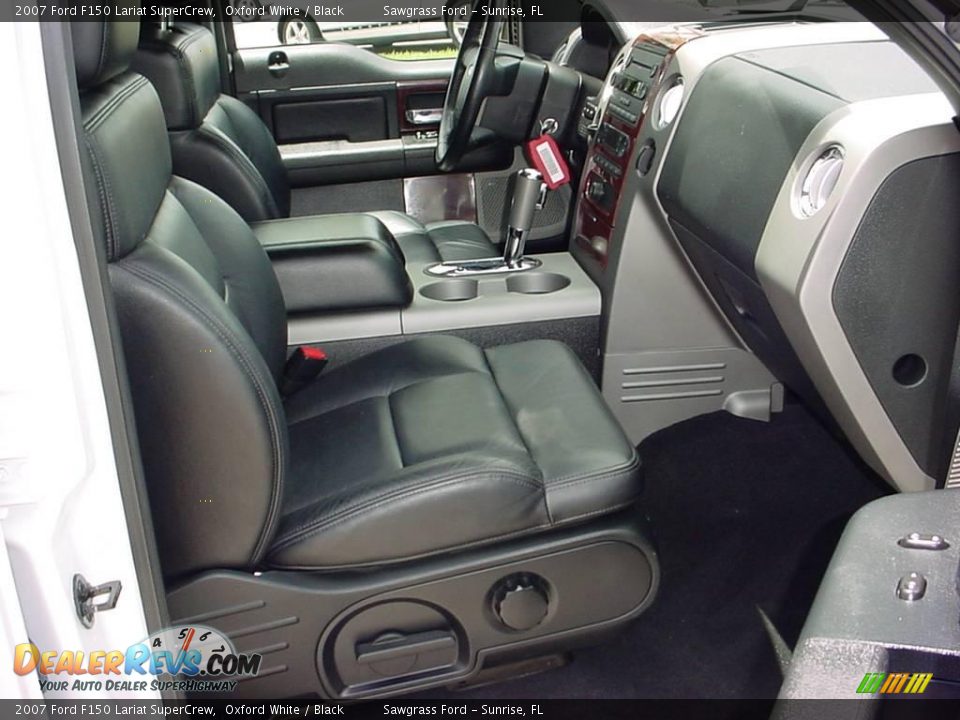2007 Ford F150 Lariat SuperCrew Oxford White / Black Photo #12