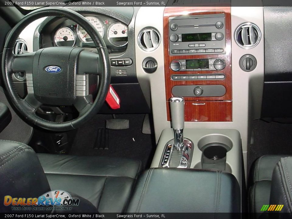 2007 Ford F150 Lariat SuperCrew Oxford White / Black Photo #14