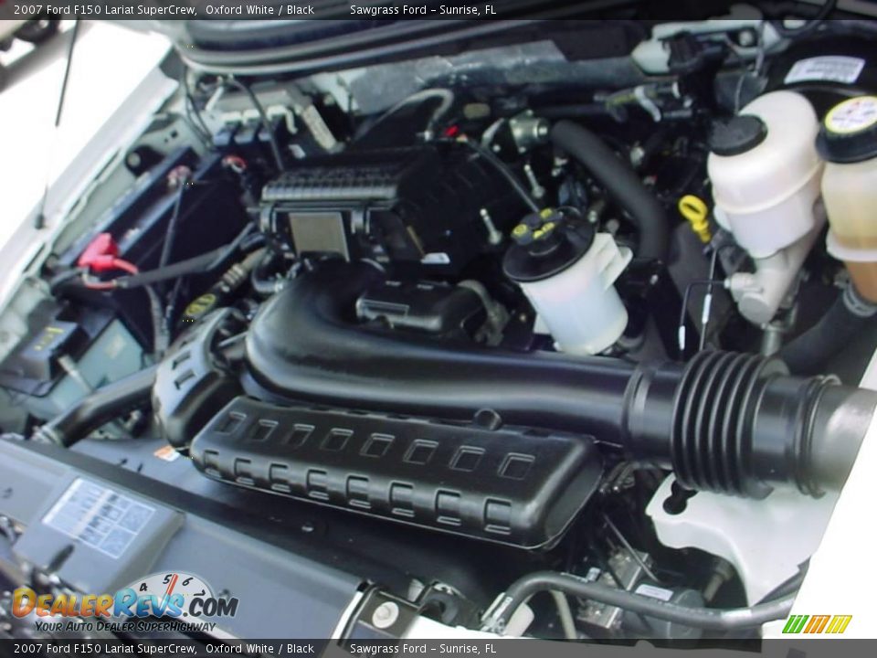 2007 Ford F150 Lariat SuperCrew Oxford White / Black Photo #15
