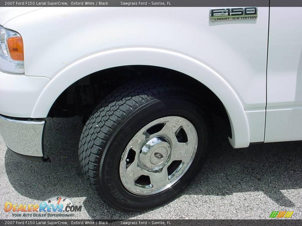 2007 Ford F150 Lariat SuperCrew Oxford White / Black Photo #16