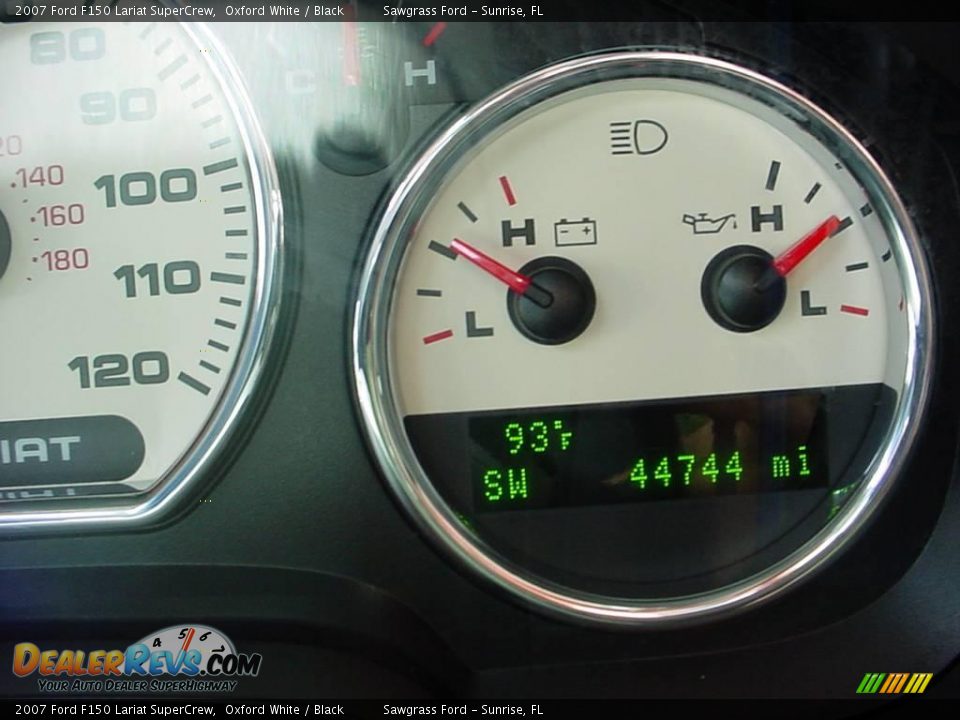 2007 Ford F150 Lariat SuperCrew Oxford White / Black Photo #17