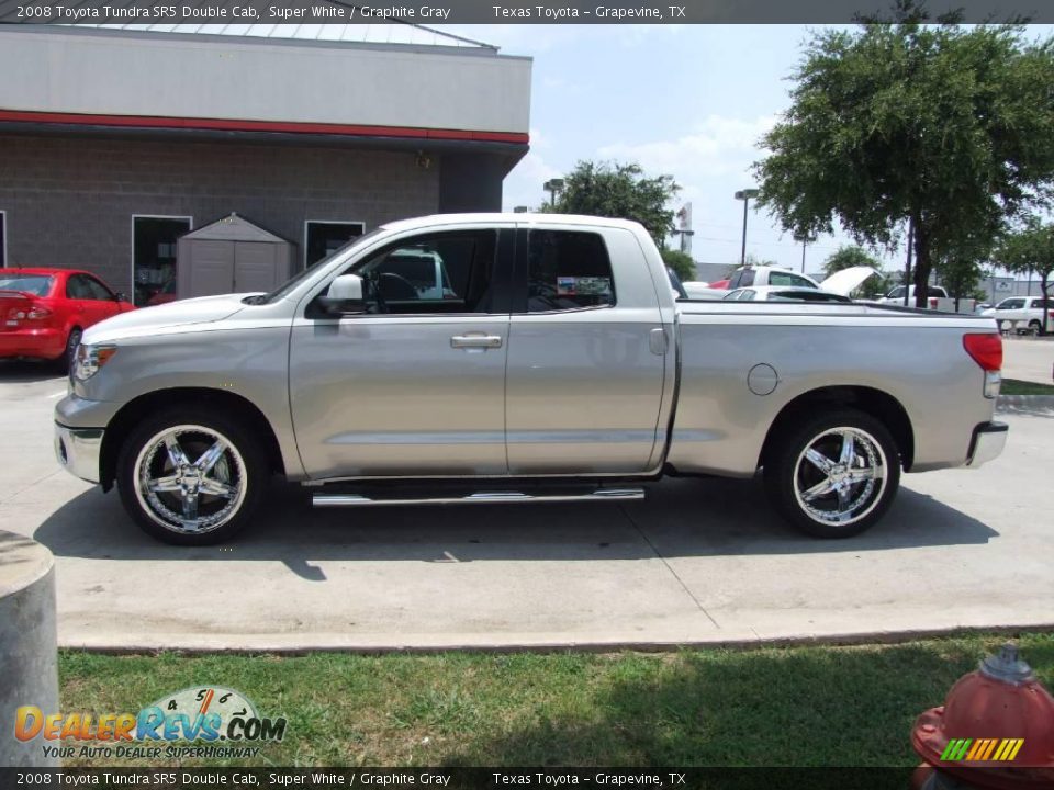 2008 toyota tundra double cab white #4