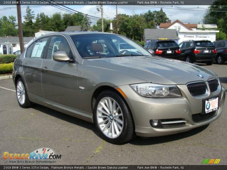 2009 BMW 3 Series 335xi Sedan Platinum Bronze Metallic / Saddle Brown Dakota Leather Photo #2