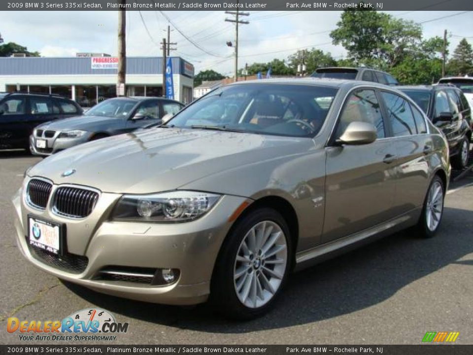 2009 BMW 3 Series 335xi Sedan Platinum Bronze Metallic / Saddle Brown Dakota Leather Photo #4