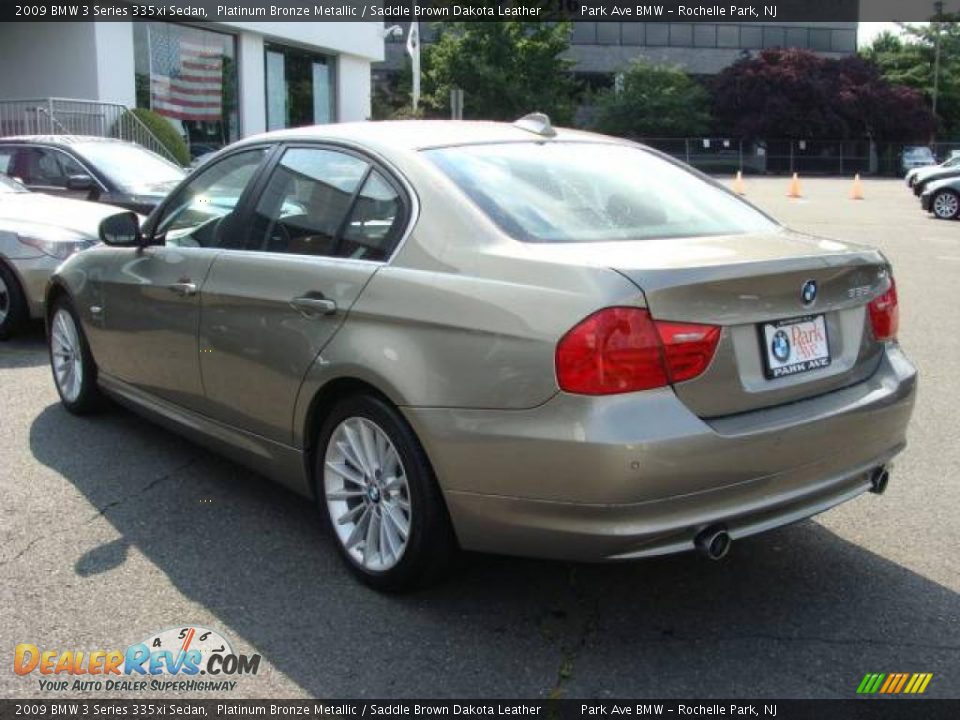 2009 BMW 3 Series 335xi Sedan Platinum Bronze Metallic / Saddle Brown Dakota Leather Photo #6