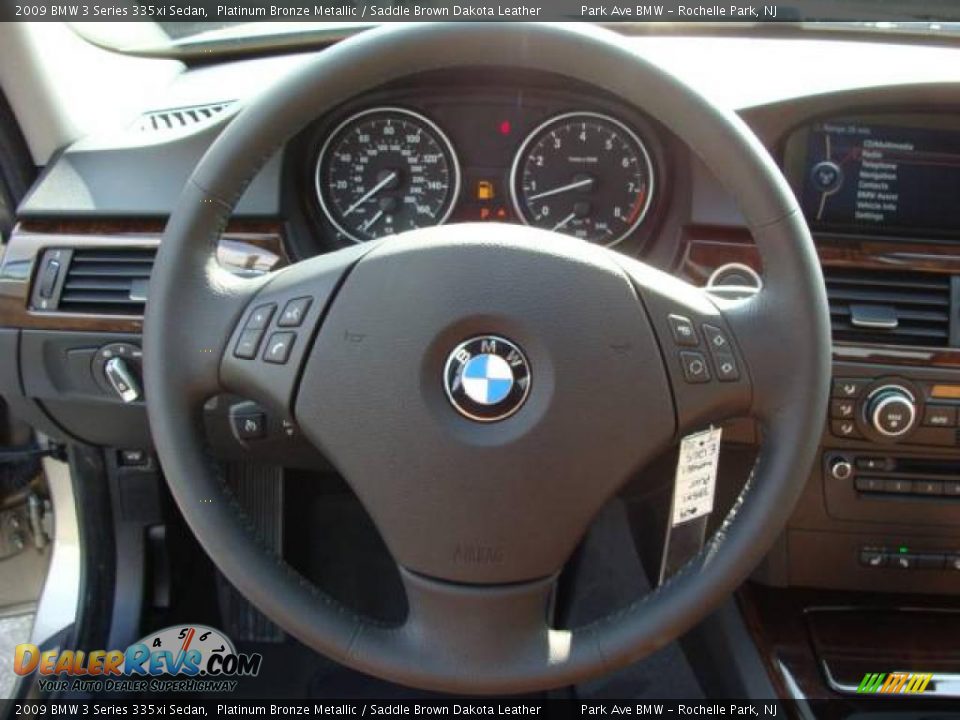 2009 BMW 3 Series 335xi Sedan Platinum Bronze Metallic / Saddle Brown Dakota Leather Photo #13