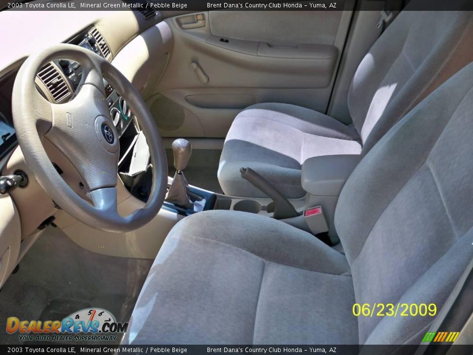 2003 Toyota Corolla LE Mineral Green Metallic / Pebble Beige Photo #4