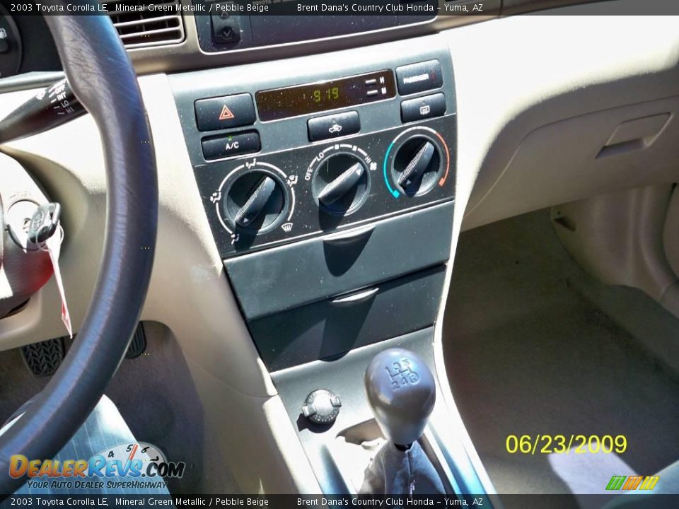 2003 Toyota Corolla LE Mineral Green Metallic / Pebble Beige Photo #6