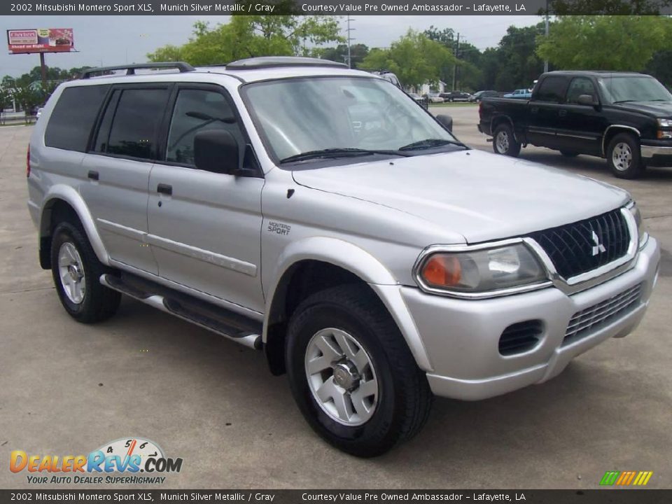 2002 Mitsubishi Montero Sport XLS Munich Silver Metallic / Gray Photo #6