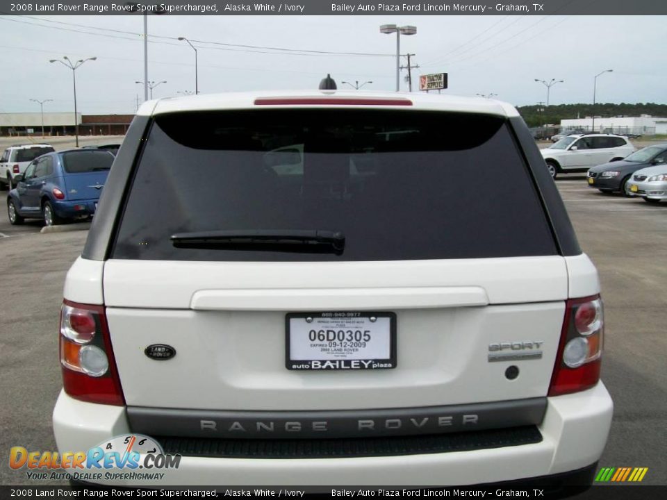 2008 Land Rover Range Rover Sport Supercharged Alaska White / Ivory Photo #6