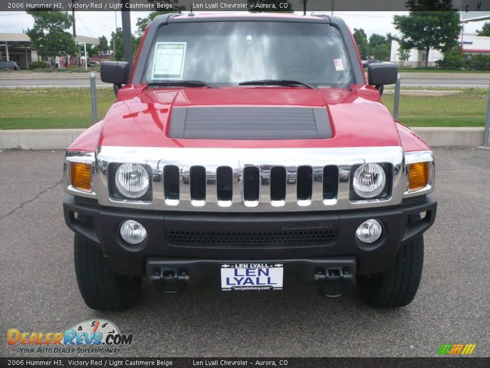 2006 Hummer H3 Victory Red / Light Cashmere Beige Photo #2