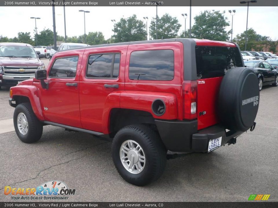 2006 Hummer H3 Victory Red / Light Cashmere Beige Photo #4