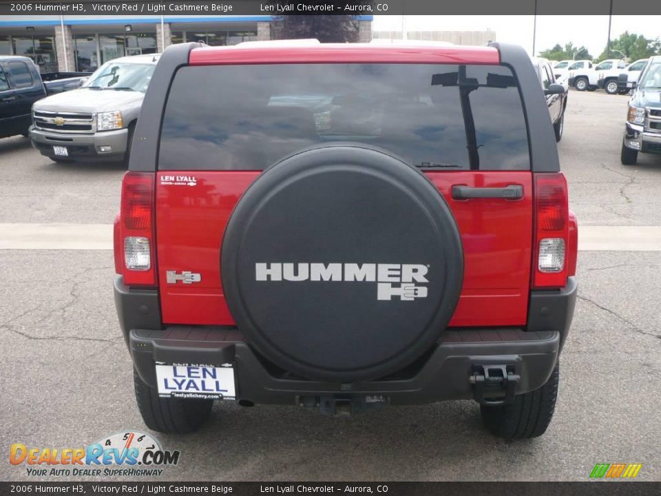 2006 Hummer H3 Victory Red / Light Cashmere Beige Photo #5