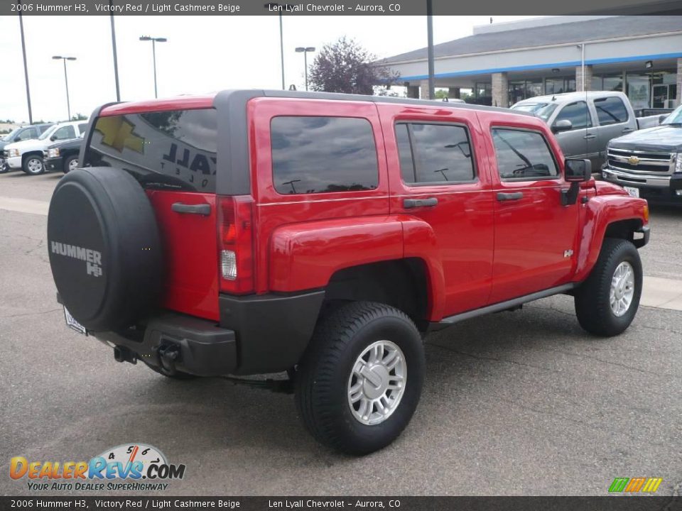 2006 Hummer H3 Victory Red / Light Cashmere Beige Photo #6
