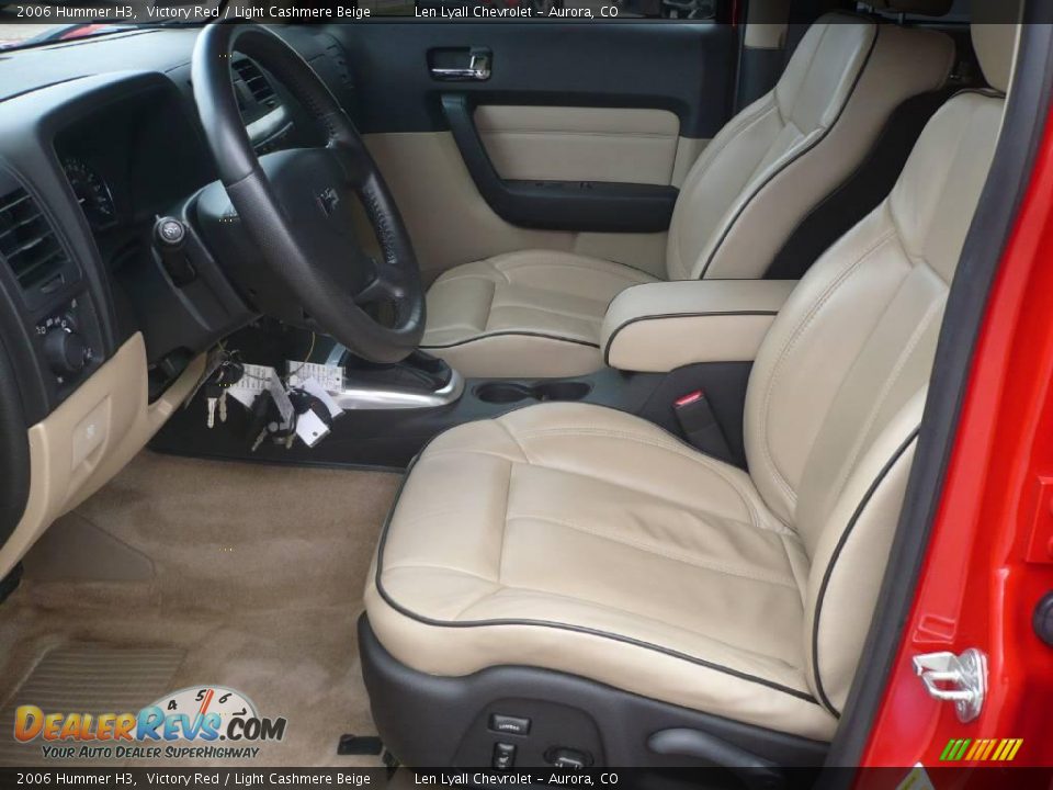 2006 Hummer H3 Victory Red / Light Cashmere Beige Photo #9