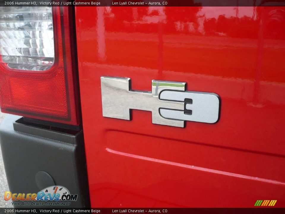 2006 Hummer H3 Victory Red / Light Cashmere Beige Photo #12