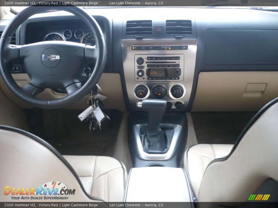 2006 Hummer H3 Victory Red / Light Cashmere Beige Photo #17