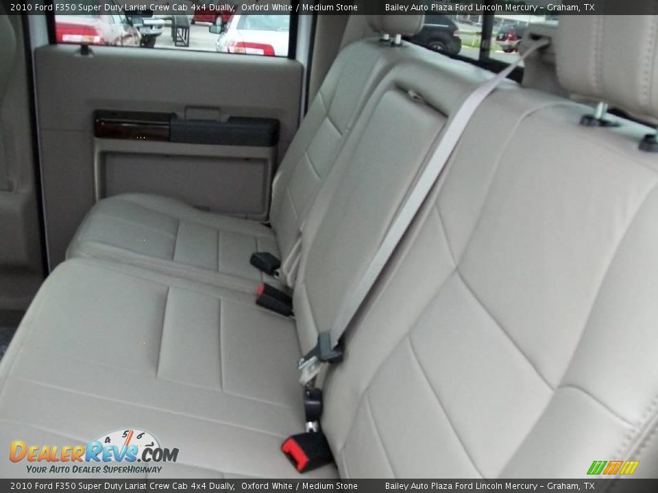 2010 Ford F350 Super Duty Lariat Crew Cab 4x4 Dually Oxford White / Medium Stone Photo #4