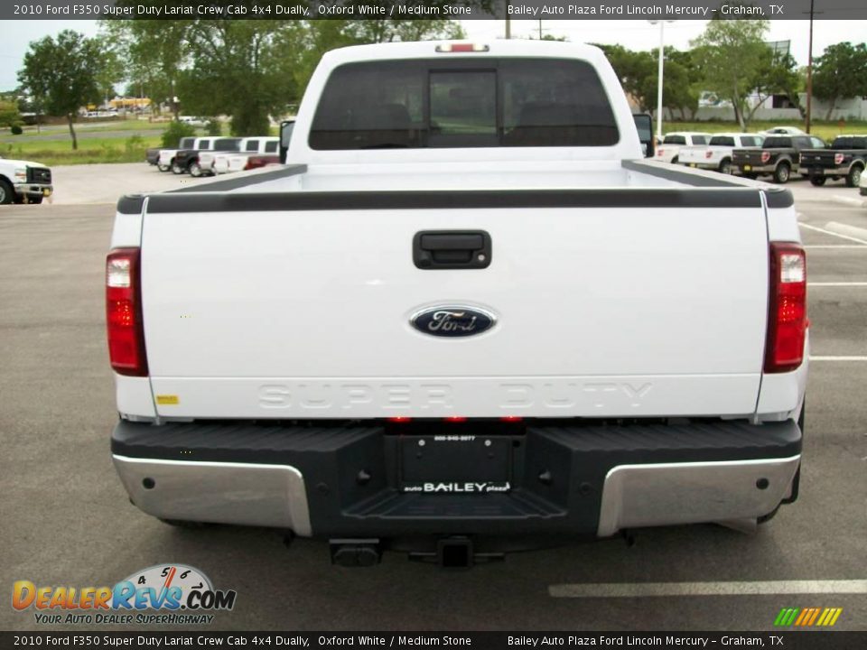 2010 Ford F350 Super Duty Lariat Crew Cab 4x4 Dually Oxford White / Medium Stone Photo #5
