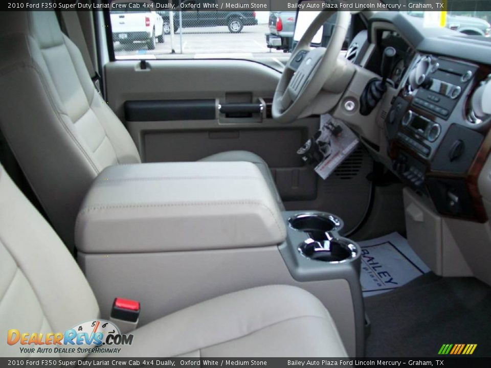 2010 Ford F350 Super Duty Lariat Crew Cab 4x4 Dually Oxford White / Medium Stone Photo #6