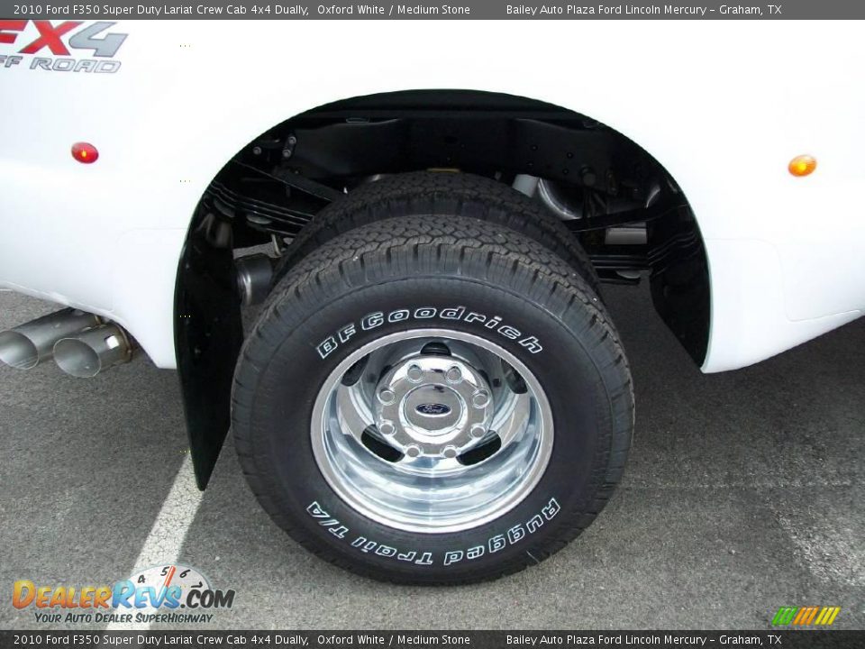 2010 Ford F350 Super Duty Lariat Crew Cab 4x4 Dually Oxford White / Medium Stone Photo #7