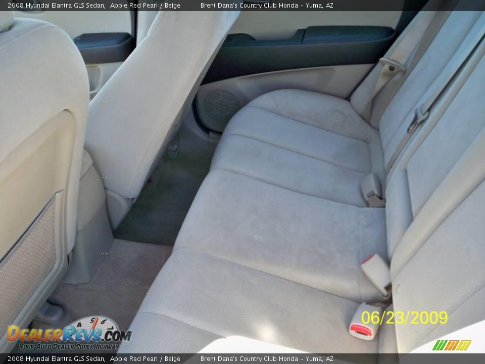 2008 Hyundai Elantra GLS Sedan Apple Red Pearl / Beige Photo #6