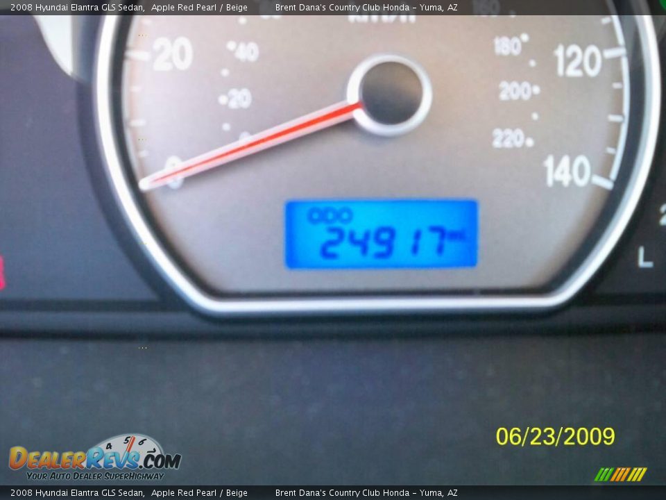 2008 Hyundai Elantra GLS Sedan Apple Red Pearl / Beige Photo #7