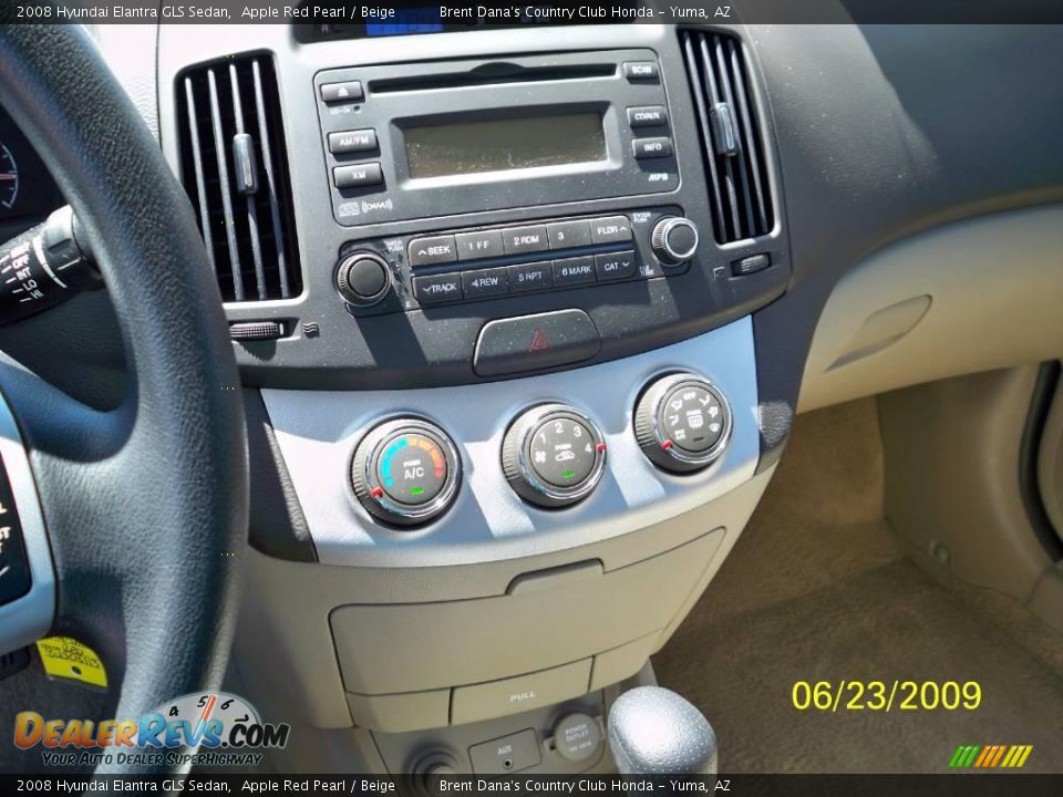 2008 Hyundai Elantra GLS Sedan Apple Red Pearl / Beige Photo #8