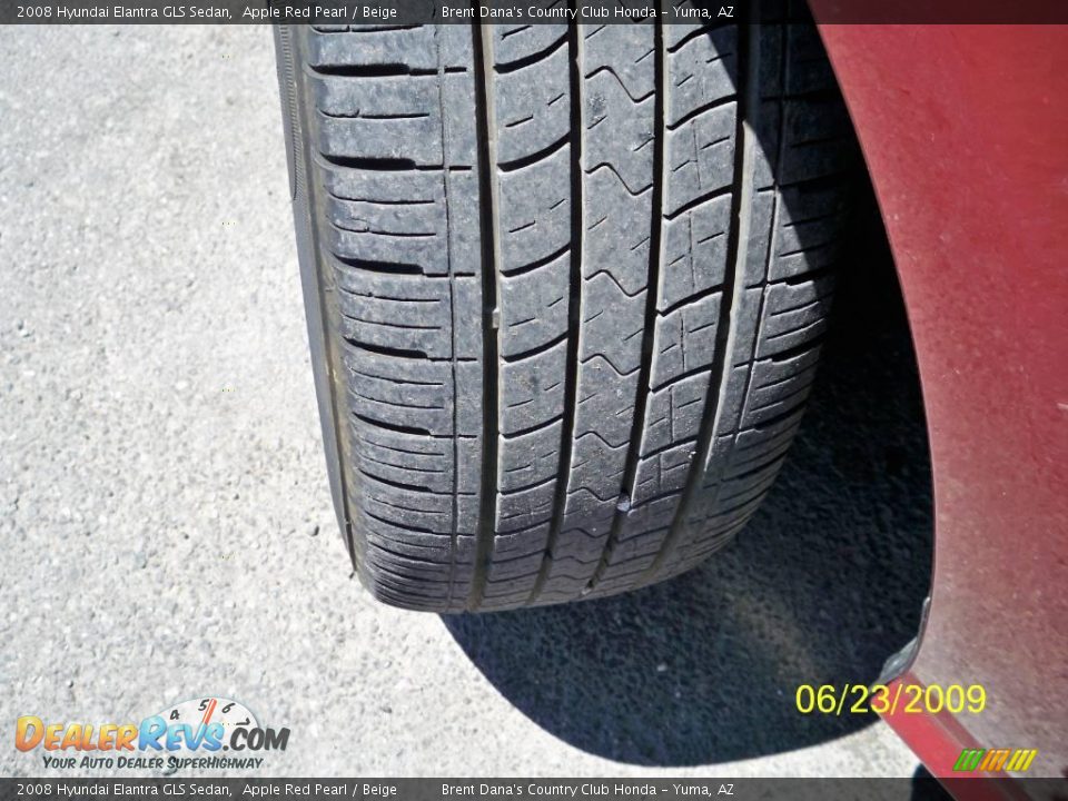 2008 Hyundai Elantra GLS Sedan Apple Red Pearl / Beige Photo #10
